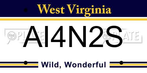 AI4N2S West Virginia License Plate