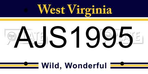 AJS1995 West Virginia License Plate