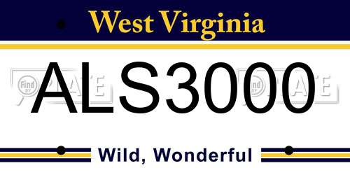 ALS3000 West Virginia License Plate