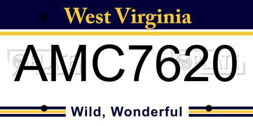 AMC7620 West Virginia License Plate
