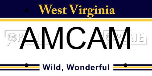 AMCAM West Virginia License Plate