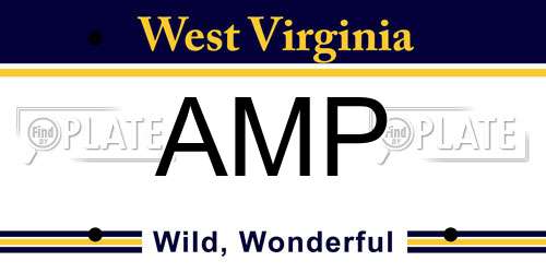 AMP West Virginia License Plate