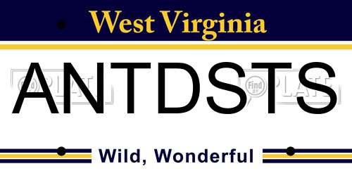 ANTDSTS West Virginia License Plate