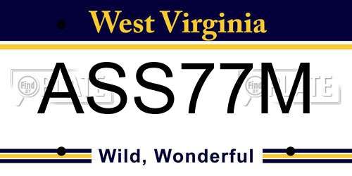 ASS77M West Virginia License Plate