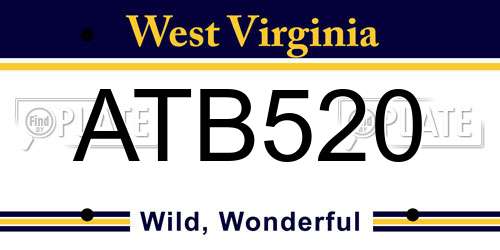 ATB520 West Virginia License Plate