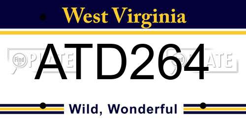 ATD264 West Virginia License Plate