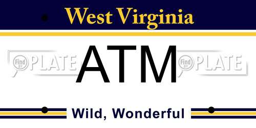 ATM West Virginia License Plate