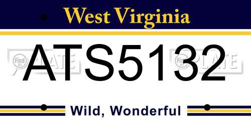 ATS5132 West Virginia License Plate