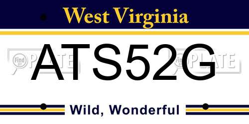 ATS52G West Virginia License Plate