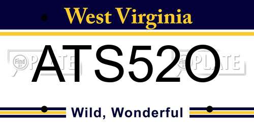 ATS52O West Virginia License Plate