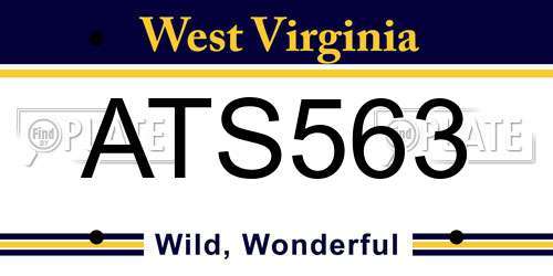 ATS563 West Virginia License Plate