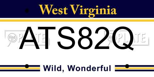 ATS82Q West Virginia License Plate