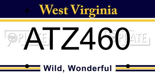 ATZ460 West Virginia License Plate
