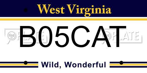 B05CAT West Virginia License Plate