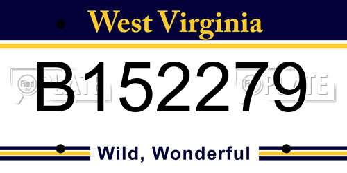 B152279 West Virginia License Plate