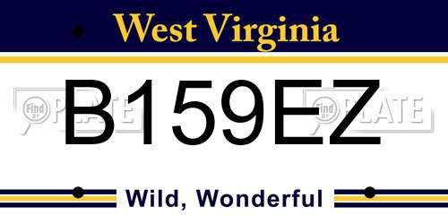 B159EZ West Virginia License Plate