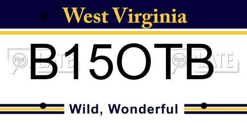 B15OTB West Virginia License Plate