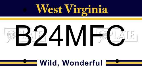 B24MFC West Virginia License Plate