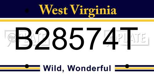 B28574T West Virginia License Plate