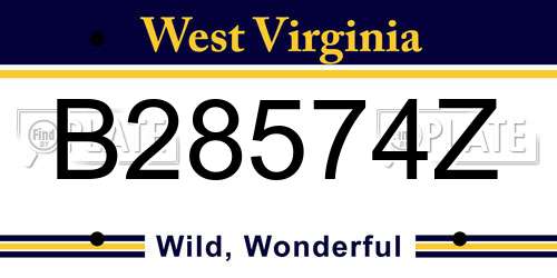 B28574Z West Virginia License Plate