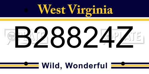B28824Z West Virginia License Plate