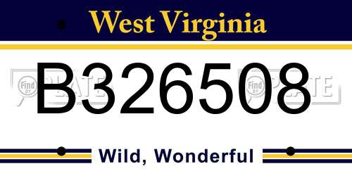 B326508 West Virginia License Plate
