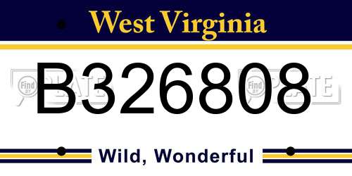 B326808 West Virginia License Plate