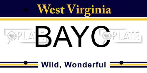 BAYC West Virginia License Plate