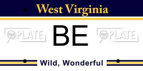 BE West Virginia License Plate