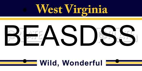 BEASDSS West Virginia License Plate