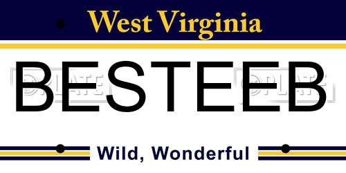 BESTEEB West Virginia License Plate
