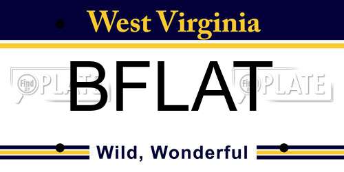 BFLAT West Virginia License Plate