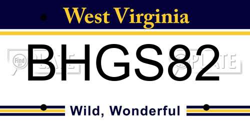 BHGS82 West Virginia License Plate