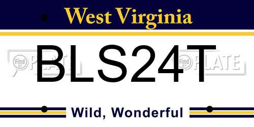 BLS24T West Virginia License Plate