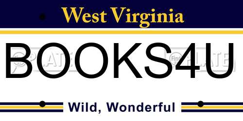 BOOKS4U West Virginia License Plate