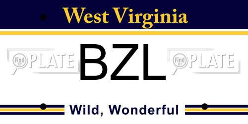 BZL West Virginia License Plate