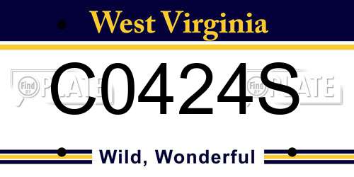 C0424S West Virginia License Plate