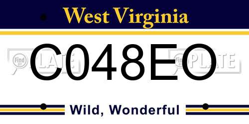 C048EO West Virginia License Plate