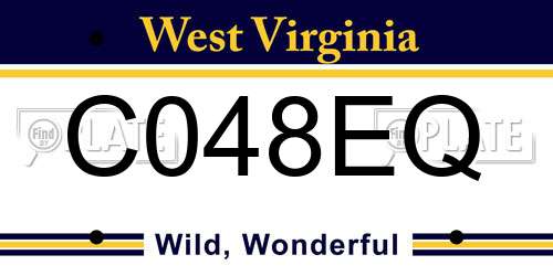 C048EQ West Virginia License Plate