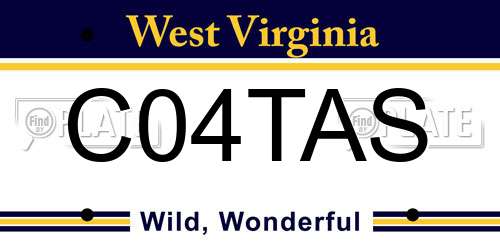 C04TAS West Virginia License Plate