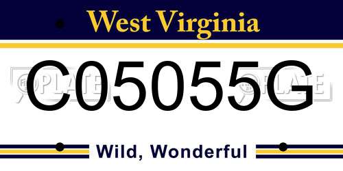 C05055G West Virginia License Plate