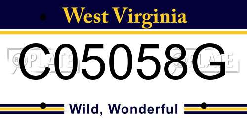 C05058G West Virginia License Plate