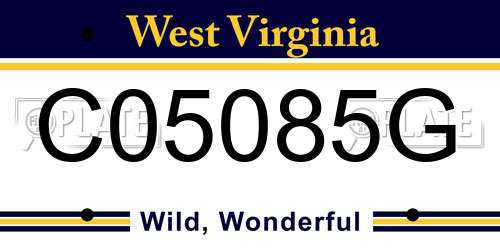 C05085G West Virginia License Plate