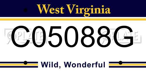 C05088G West Virginia License Plate