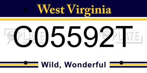 C05592T West Virginia License Plate