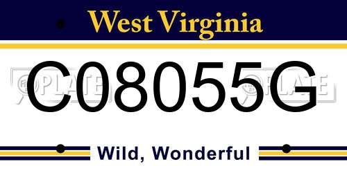 C08055G West Virginia License Plate