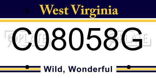 C08058G West Virginia License Plate