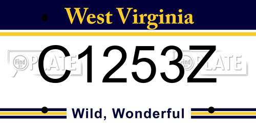 C1253Z West Virginia License Plate