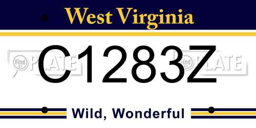C1283Z West Virginia License Plate