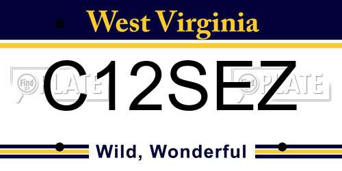 C12SEZ West Virginia License Plate